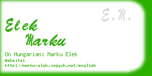 elek marku business card